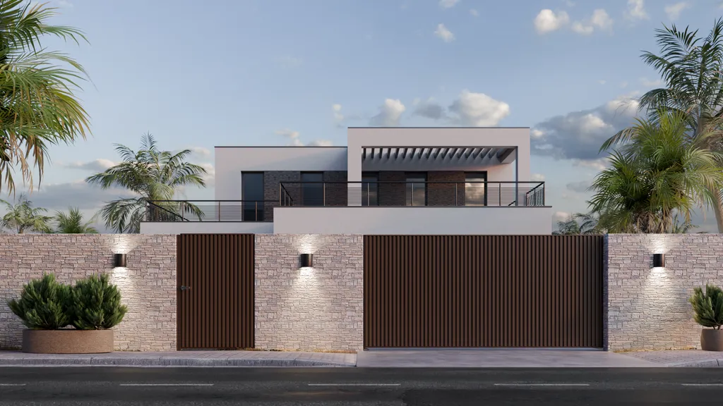 Installer un portail aluminium Tschoeppe en Corse-du-Sud : fabrication française soudée à la main, motorisation invisible et projets sur mesure en bureau d'étude