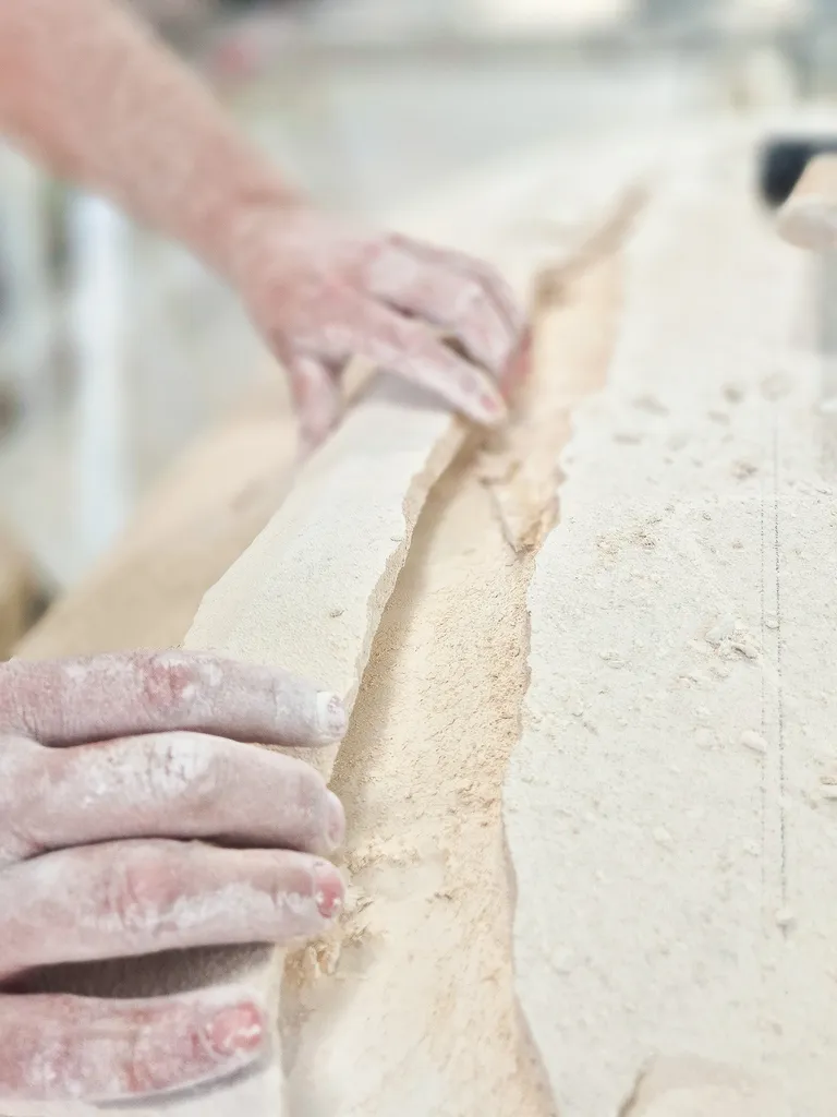 Légère poussière de pierre