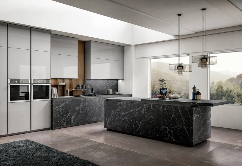 Modèle de cuisine italienne de luxe avec pose sur Bandol dans le Var