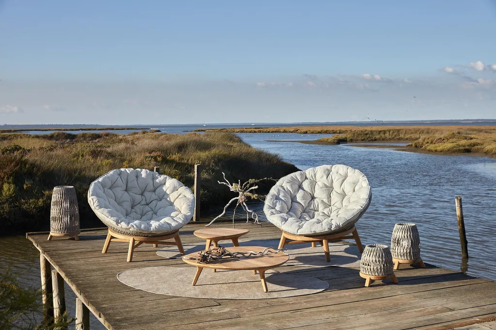 Décoration extérieure Cap Ferret avec palette douce inspirée du littoral atlantique