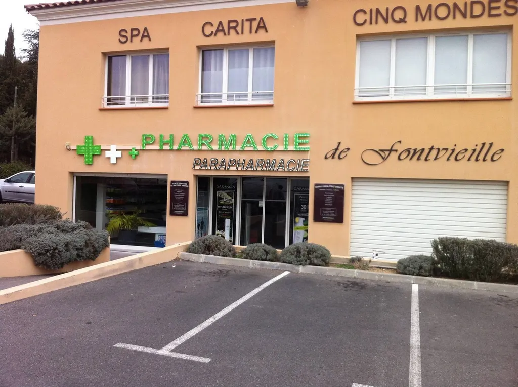 vue d'ensemble signalétique pharmacie fontvieille Allauch