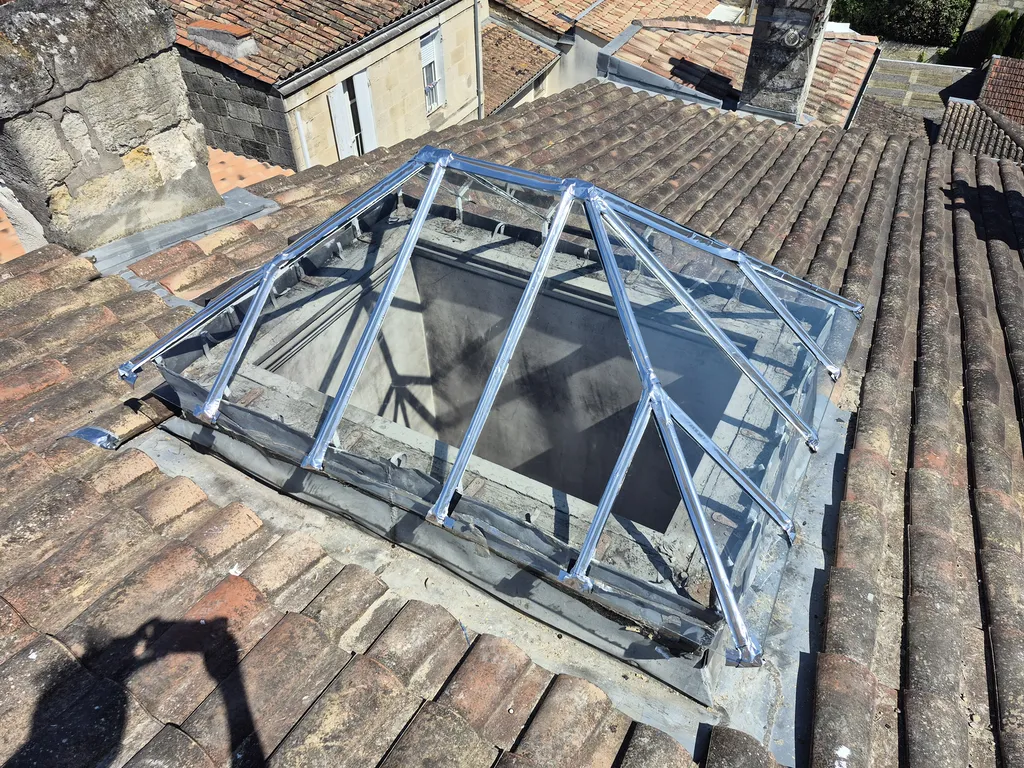 Rénovation compléte d'une verriére de toit sur Bordeaux