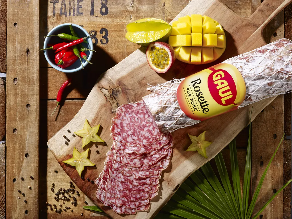 photographe culinaire pour l'industrie agroalimentaire à Lyon marque Gaul groupe Aoste ambiance Dom Tom Rosette