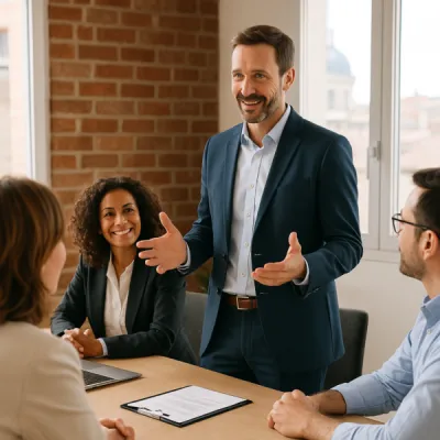 Manager bordelais en réunion d’équipe