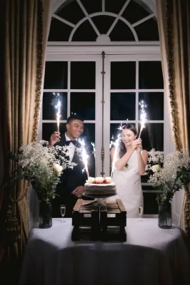 Romance and Refinement Unite: An Elegant American Wedding in a Historic Luxury Castle with outdoor ceremony in Normandy