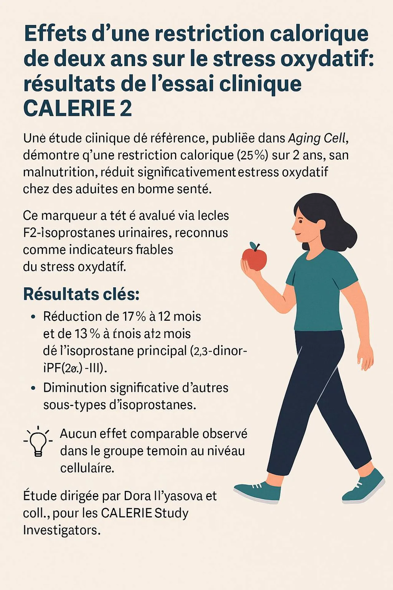  Effets d’une restriction calorique de deux ans sur le stress oxydatif.