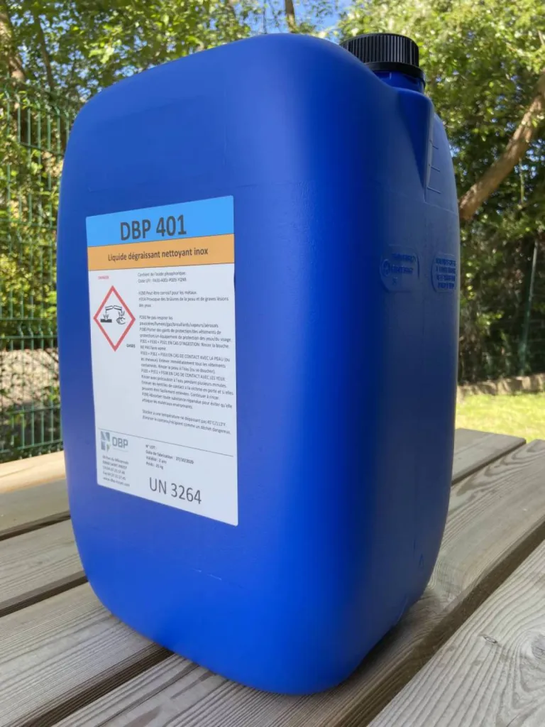 DBP 401 - DBP 401 N - DBP 401 P - Produit de nettoyage et de dégraissage pour les aciers en carbone