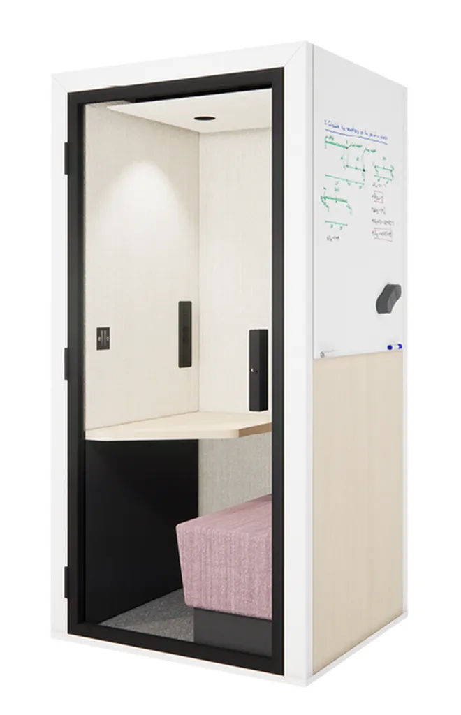 Cabine téléphone acoustique de bureau et aménagement d'espace de coworking à Marseille