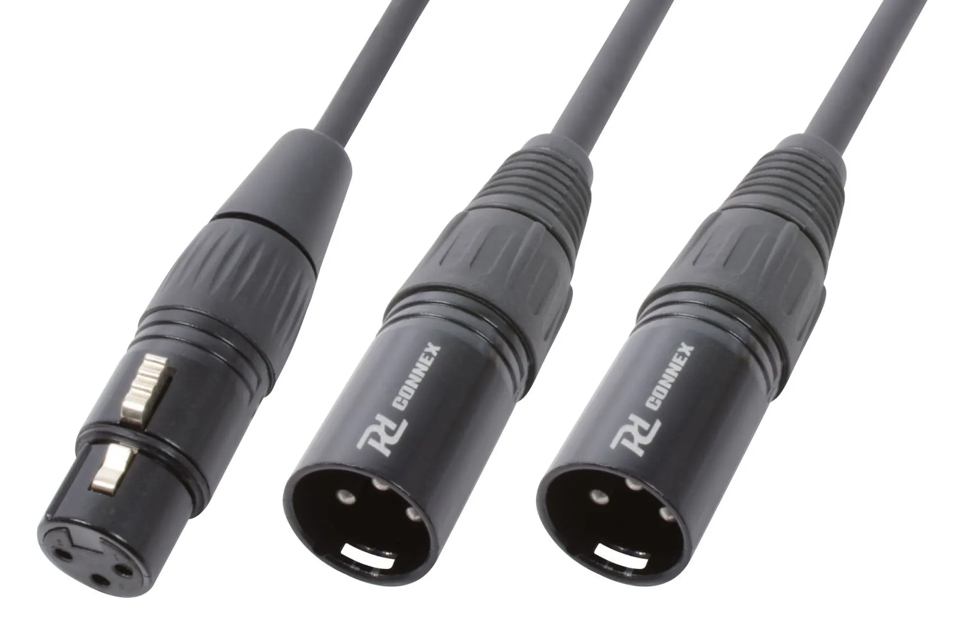 CORDON AUDIO XLR EN Y, 1 X XLR FEMELLE / 2 X XLR MÂLE, 0,5 M - CX140