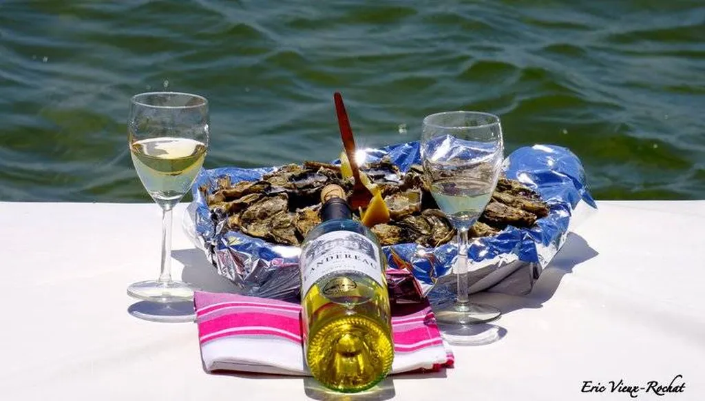 Dégustation à bord sur le bassin d'Arcachon 