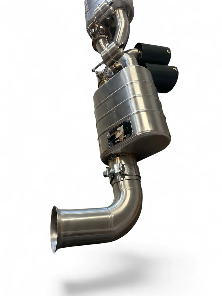 Échappement sport inox pour Porsche 911 GT3 RS 991.1, système d'échappement haute performance améliorant la sonorité, le flux des gaz et les performances du moteur 4.0 litres atmosphérique.
