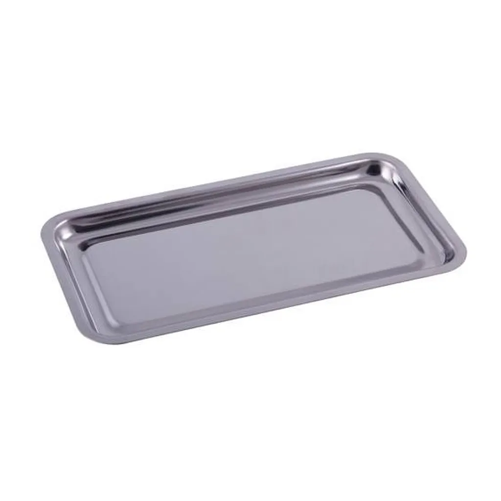 Location de vaisselle plateau inox à main 32x18cm pour dîner de gala à Lyon