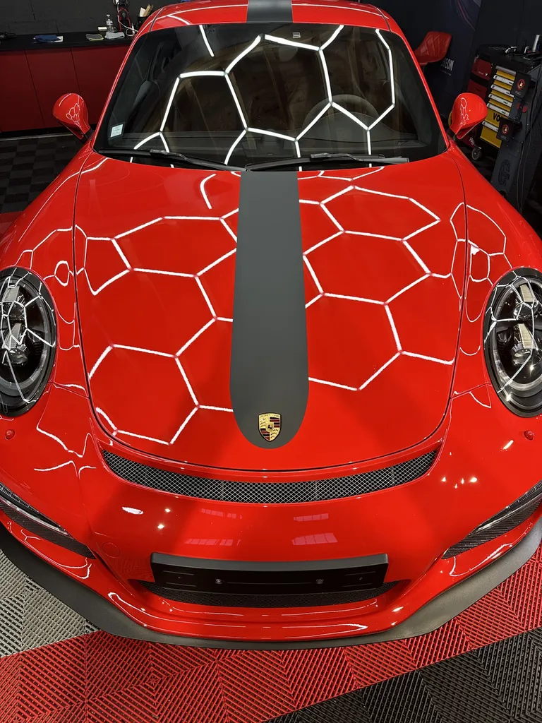 traitement céramique et protection PPF face avant porsche 991 GT3 sur lyon 