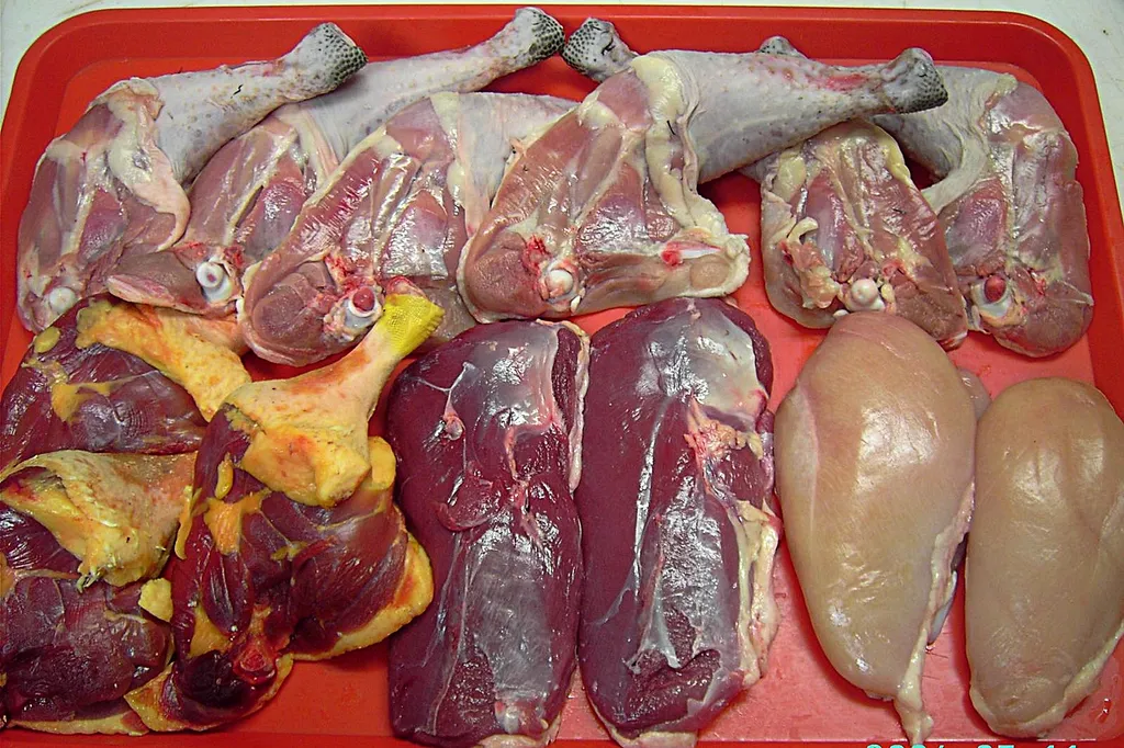 Découpe de volaille poulet et canard