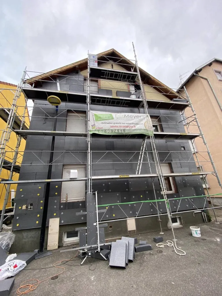 Chantier d’isolation extérieur à Bischheim