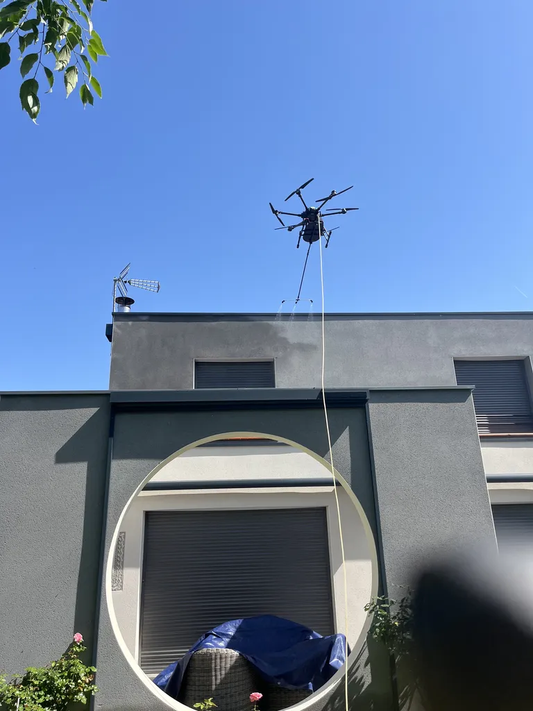 nettoyage façade par drone