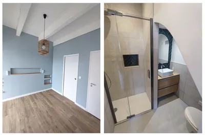 Suite parentale dans maison sur Vauban 13006 par architecte d'intérieur chambre et salle d'eau