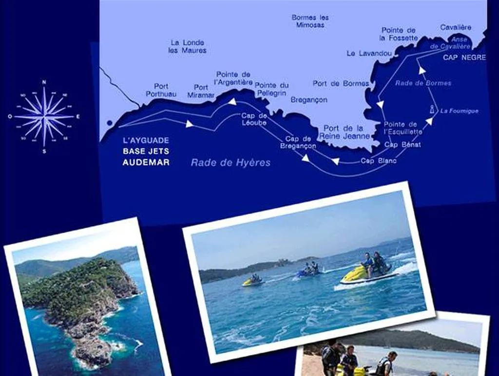 Randonnée circuit jet-ski 3 heures: Le CAP NEGRE à BORMES LES MIMOSAS