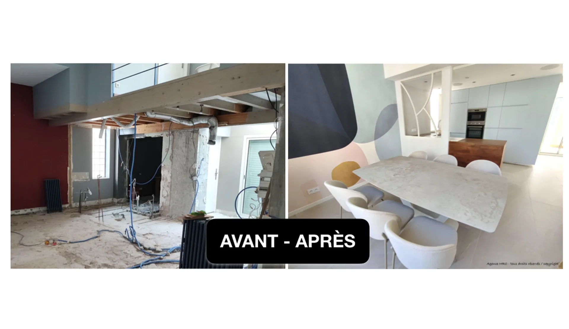 Décoration et rénovation complète d'une maison 13007 avant après