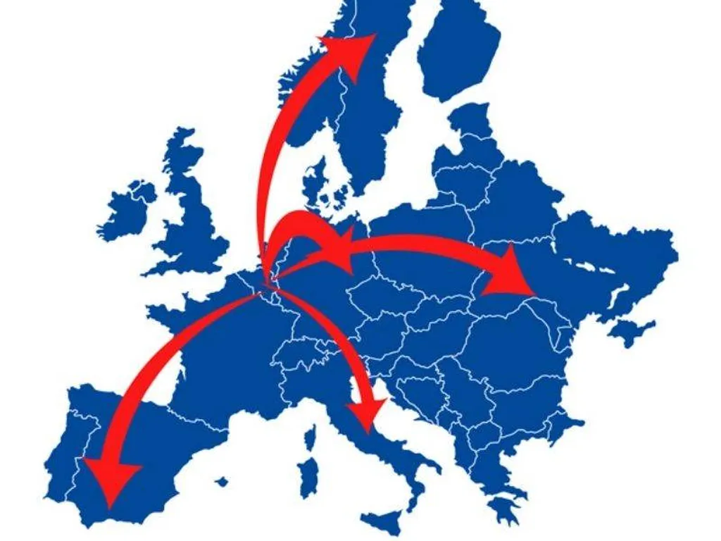 Transporteur européen en départ de la Belgique