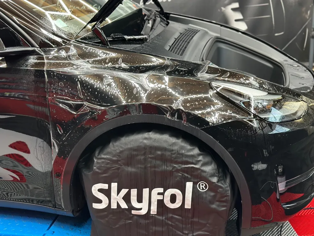 Protection carrosserie PPF Lyon plus traitement céramique carrosserie Tesla model Y Perf 