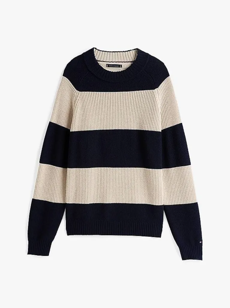 Pull à rayures horizontales en laine mélangée Tommy Hilfiger chez Urban Chic à Dieppe