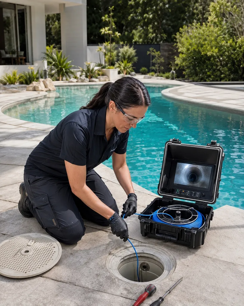 Détection de fuite de piscine par inspection caméra des canalisations dans les Bouches-du-Rhône – diagnostic précis de fuite sans casse à Aix-en-Provence, Marseille et Les Pennes-Mirabeau