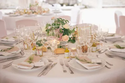 Country Wedding for Belgian Couple with dinnner under Marquee in a Mas in Drome South of France