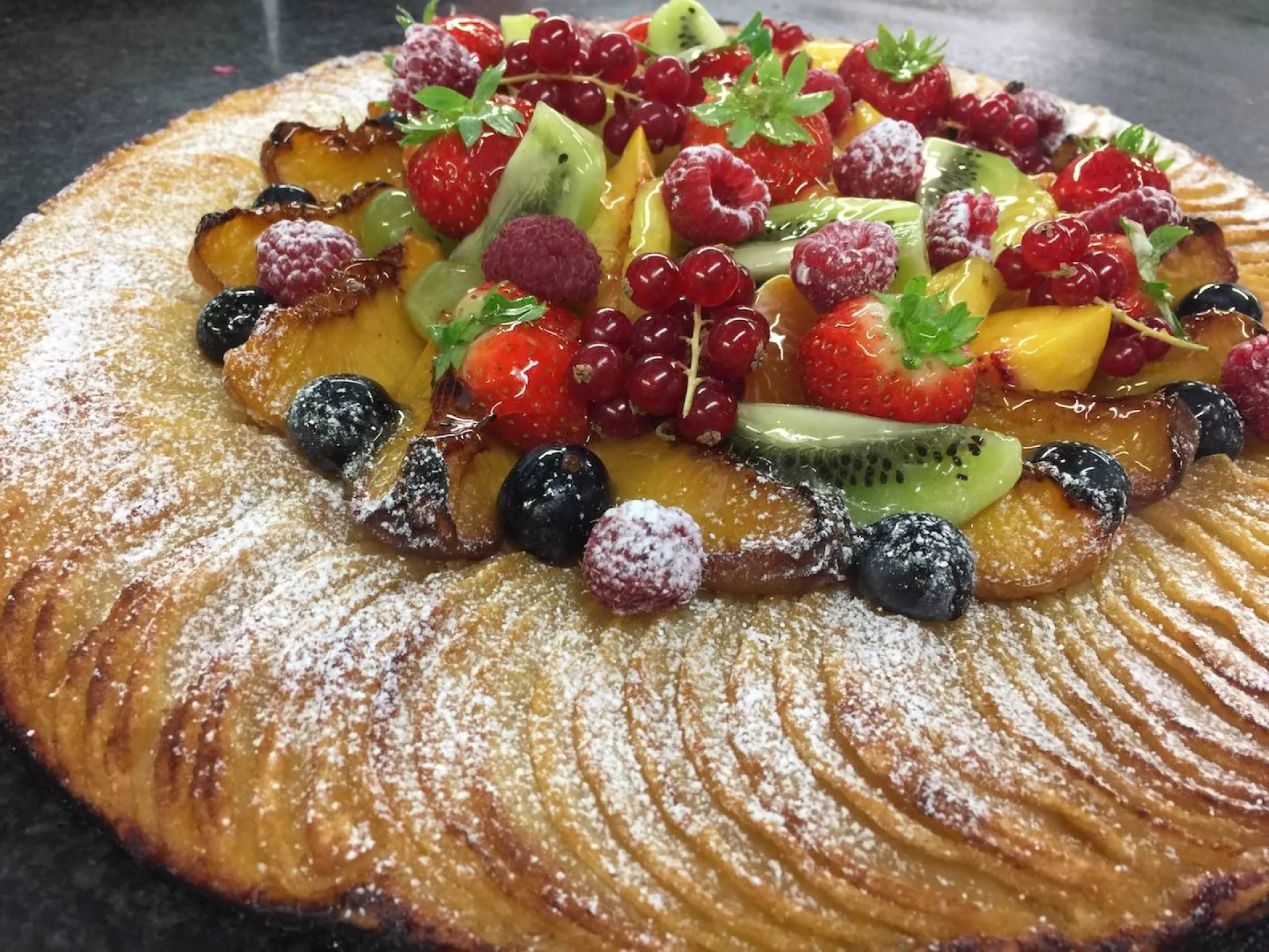 tarte pomme et fruits frais,villefranche sur saone
