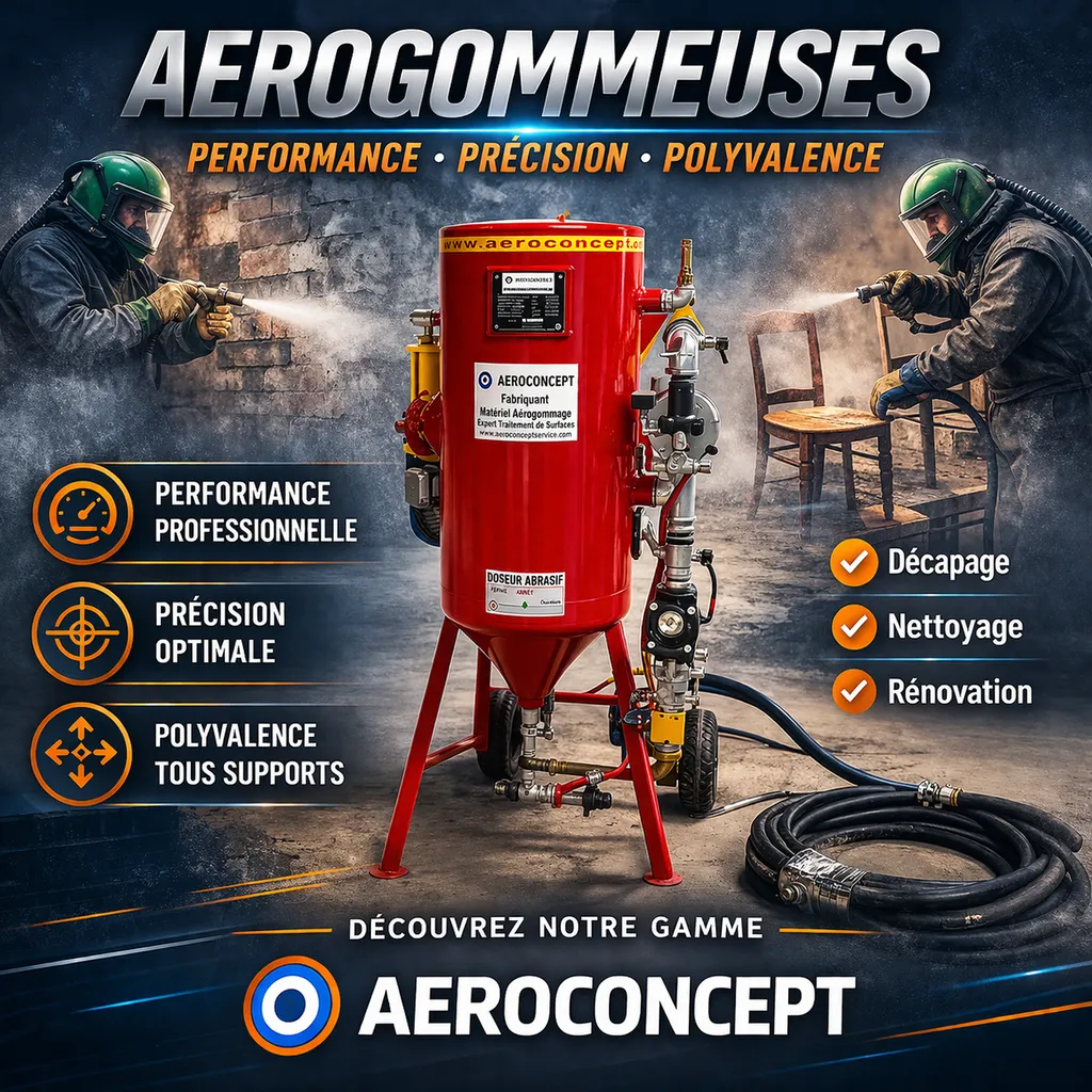 Découvrez Notre Gamme d’Aérogommeuses : Performance, Précision et Polyvalence