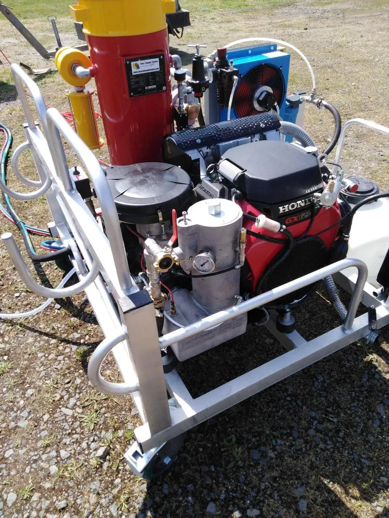 hydrogommeuse et compresseur intégré sur chariot mobile