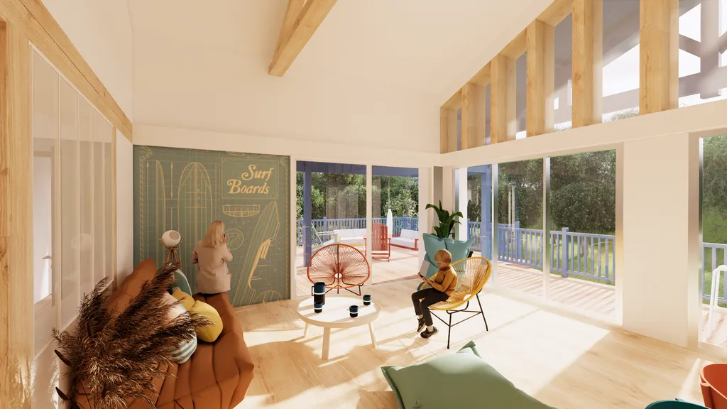 Rénovation intérieure d’une surf house haut de gamme à Hossegor