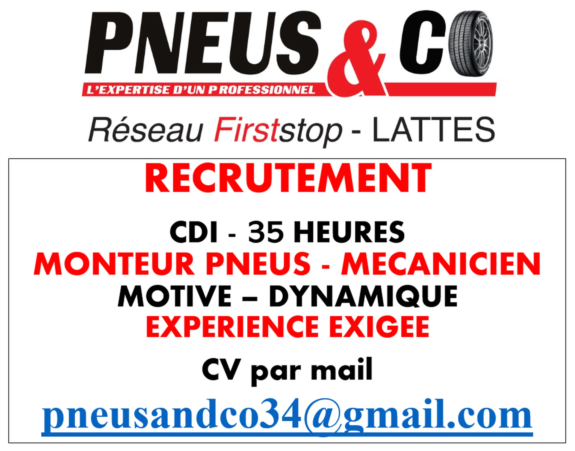 Contactez Pneus and Co : Votre expert auto à Lattes