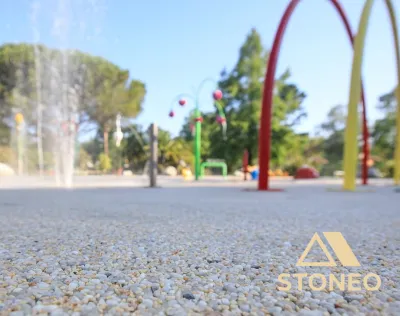 moquette de pierre marbre Aire de jeux drainant Rhône-Alpes Drôme 26 Ardèche 07 Isère 38 camping Hôtelerie de plein air