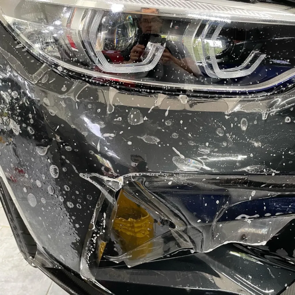 Protection carrosserie BMW M2 CS neuve traitement céramique et film de protection à Monaco près de Nice.