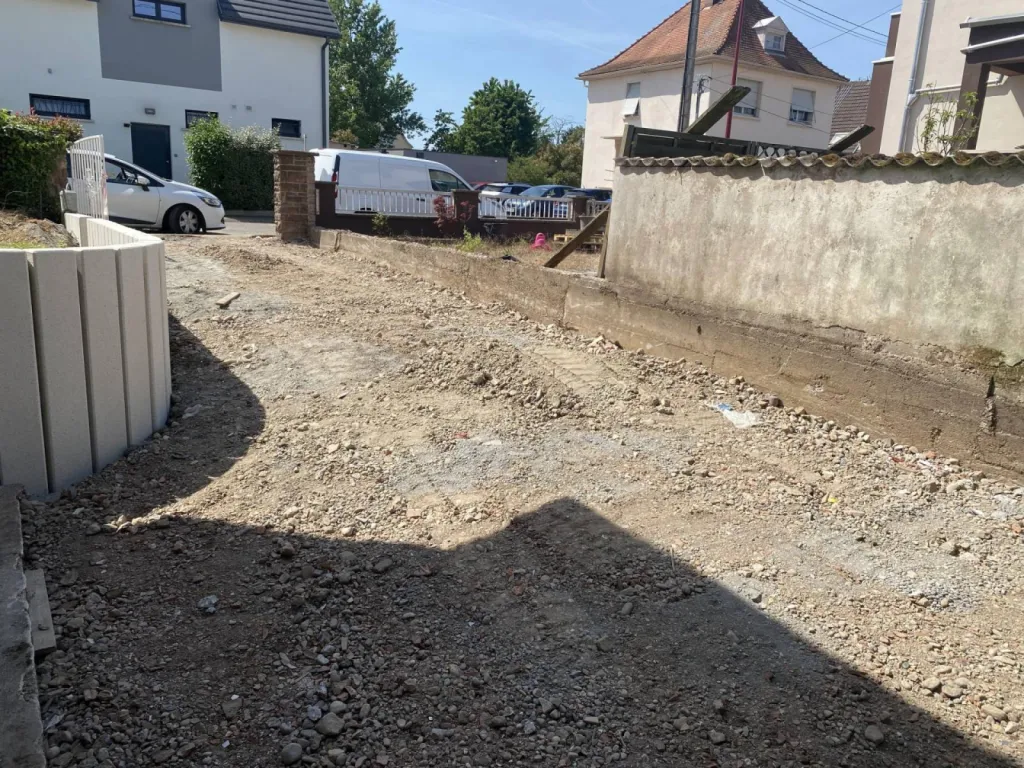 Création de descente de garage en pavé d'une maison à Strasbourg CLK 