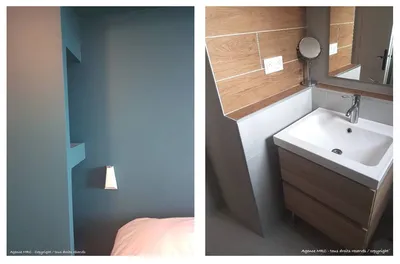  l'ancien garage d'une maison avec WC, salle de bain et buanderie Auriole par cabinet d'architecture