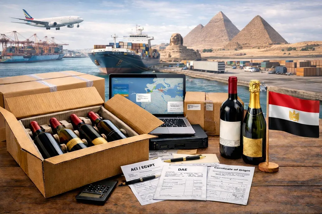Solution fiable pour envoyer du vin en Égypte
