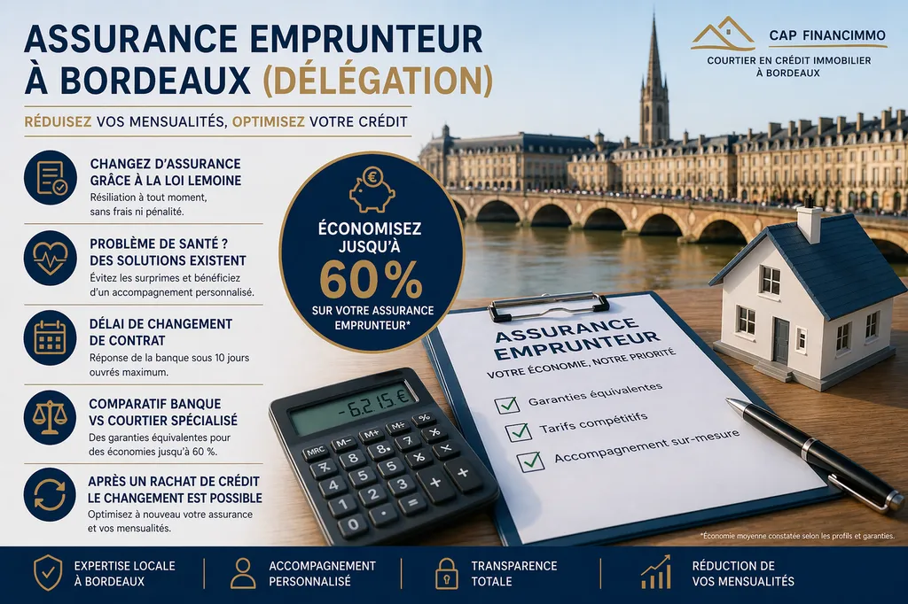 Assurance Emprunteur à Bordeaux : comment réduire vos mensualités grâce à la délégation en 2026