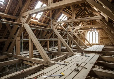 renovation de charpente en olivier dans un domaine viticole sur la commune de Bandol la Cadiere d'azur 