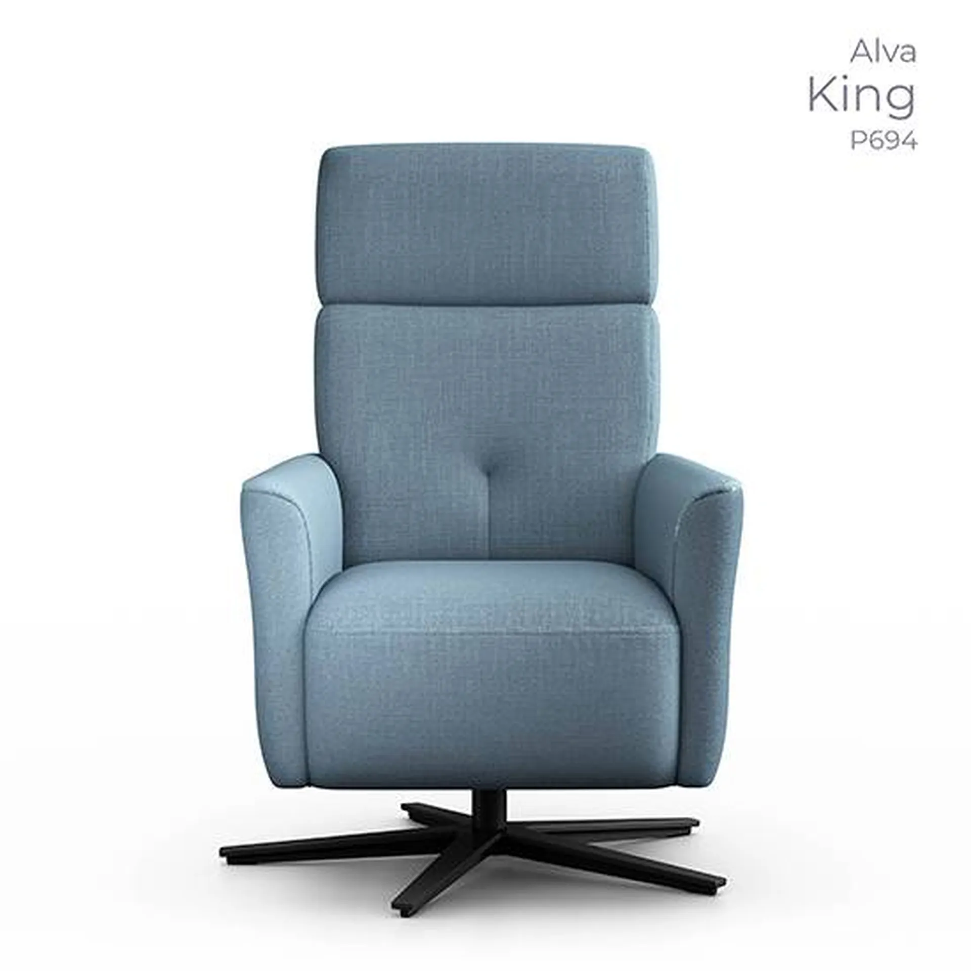 Vente d'un fauteuil fixe ou relax en tissu ou en cuir ALVA