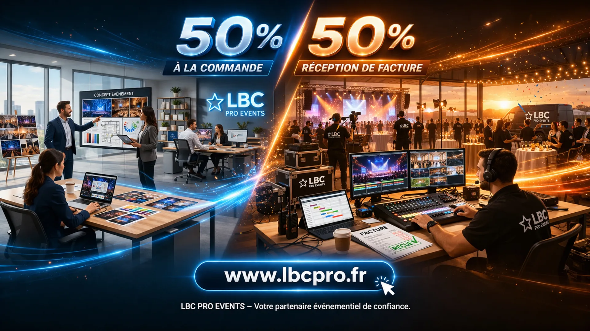 location de matériel éclairage pour soirées à sanary dans le var