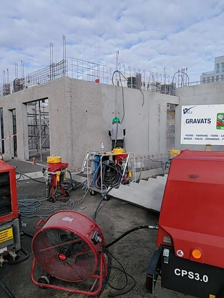 chantier aérogommage