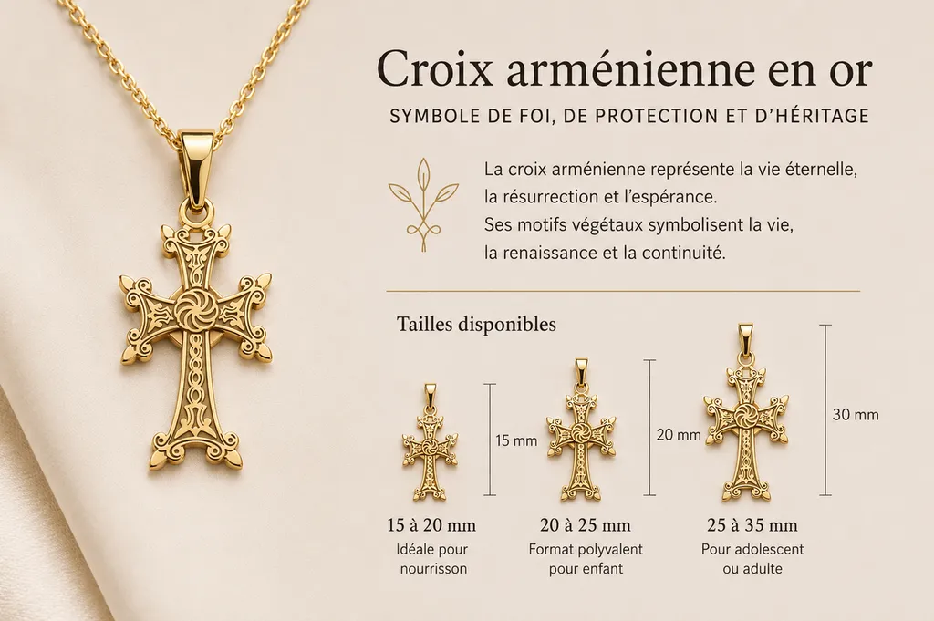 Faire créer une croix arménienne en or pour un baptême