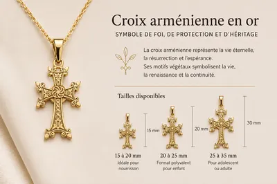 Faire créer une croix arménienne en or pour un baptême