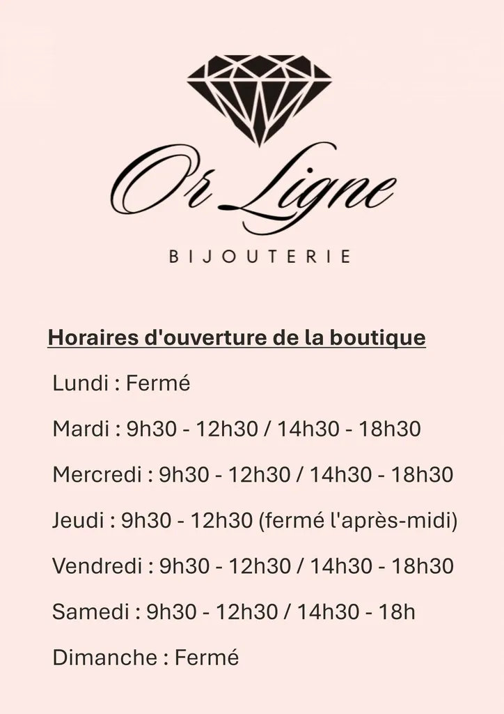 Horaires Or Ligne Bijouterie sur La Teste de Buch