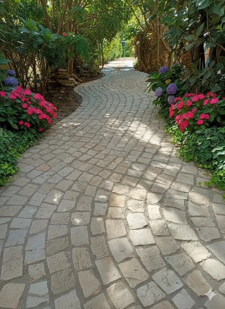 Réalisation de dallage extérieur et allée carrossable en béton ou pavés à Caluire-et-Cuire avec préparation de terrain et fondations durables