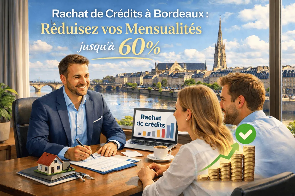Rachat de Crédits à Bordeaux : Réduisez vos Mensualités jusqu'à 60%