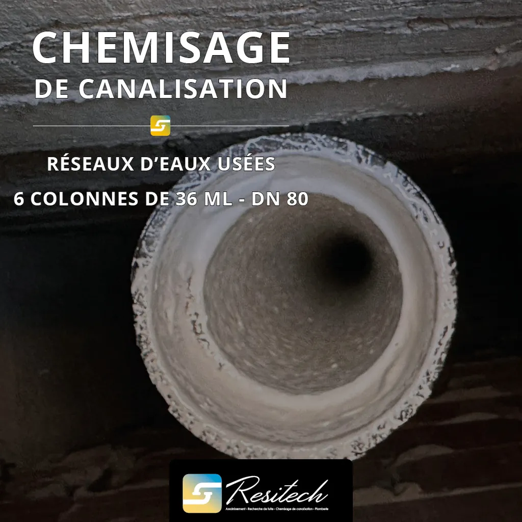 Chemisage de 6 colonnes d’évacuation pour une copropriété à Saint-Raphaël