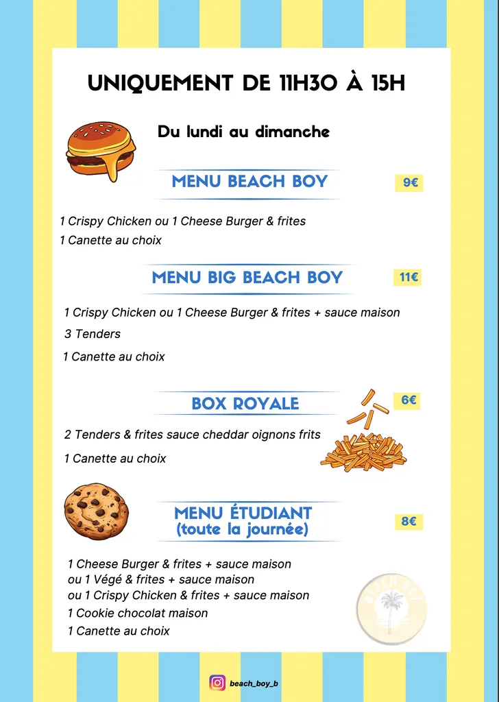 Nos menus